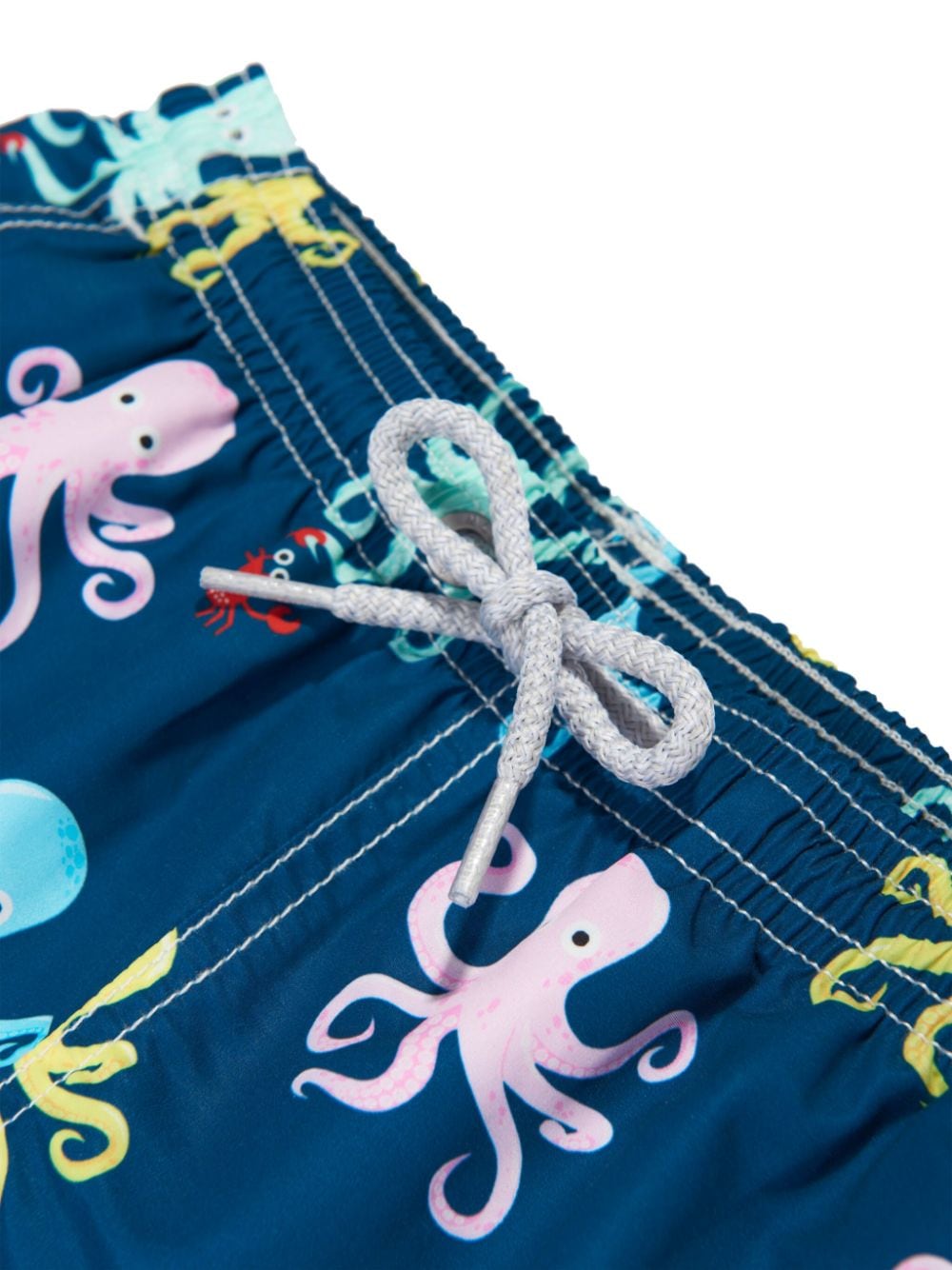 Shop Mc2 Saint Barth Octopus Drawstring Swim Shorts In Blue