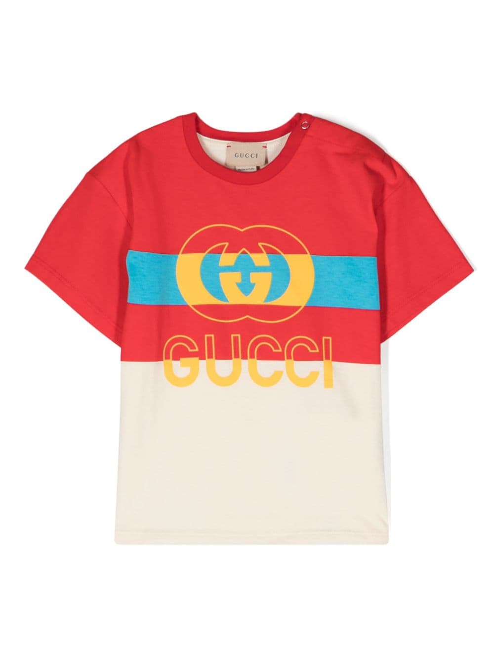 Gucci Kids Interlocking G logo-print T-shirt - Rosso