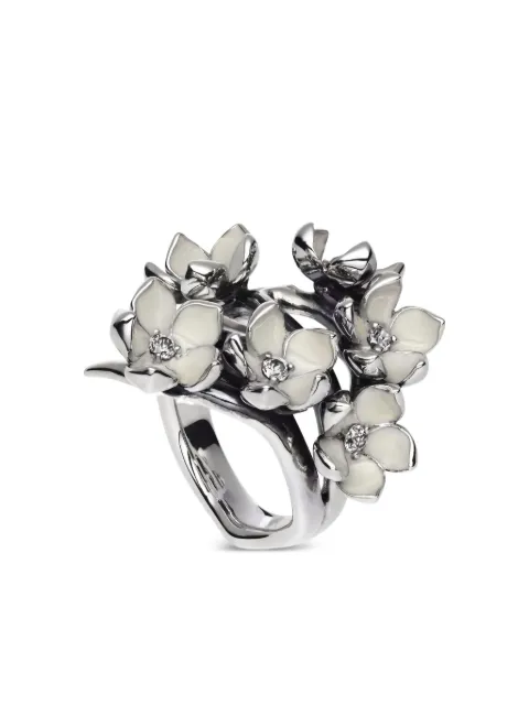 Shaun Leane серебряное кольцо Cherry Blossom с бриллиантами