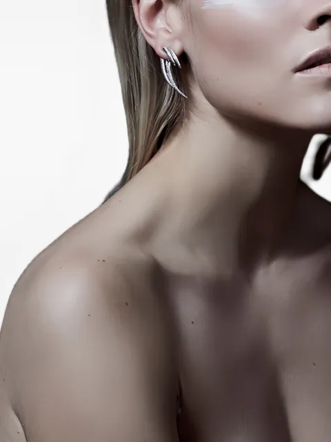 Shaun Leane 18K white gold and palladium Armis diamond earrings