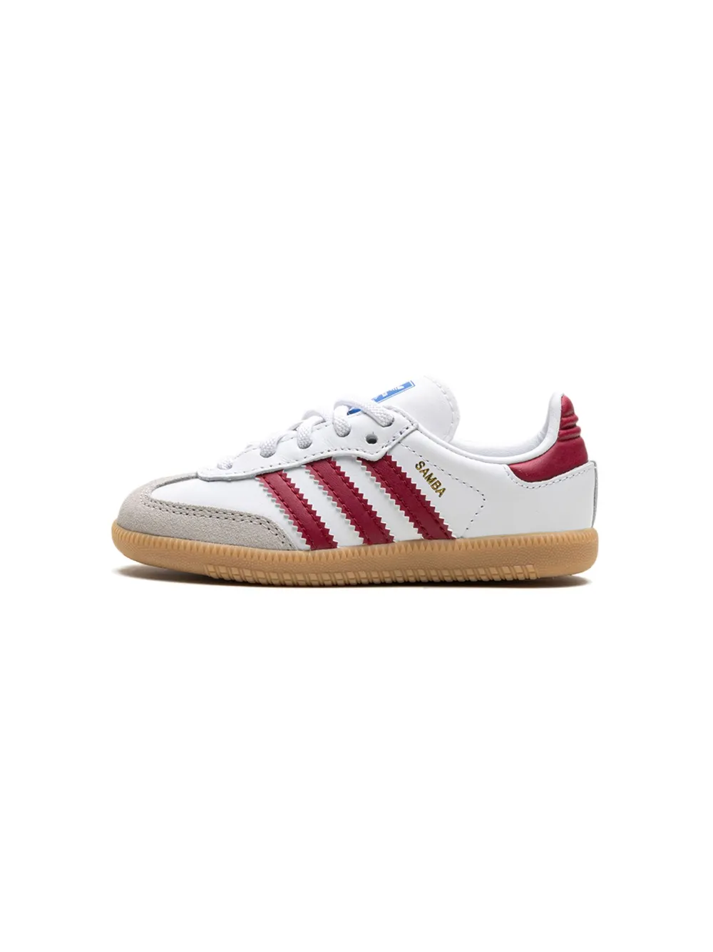 Shop Adidas Originals Samba Og El I "burgundy/gum" Sneakers In White