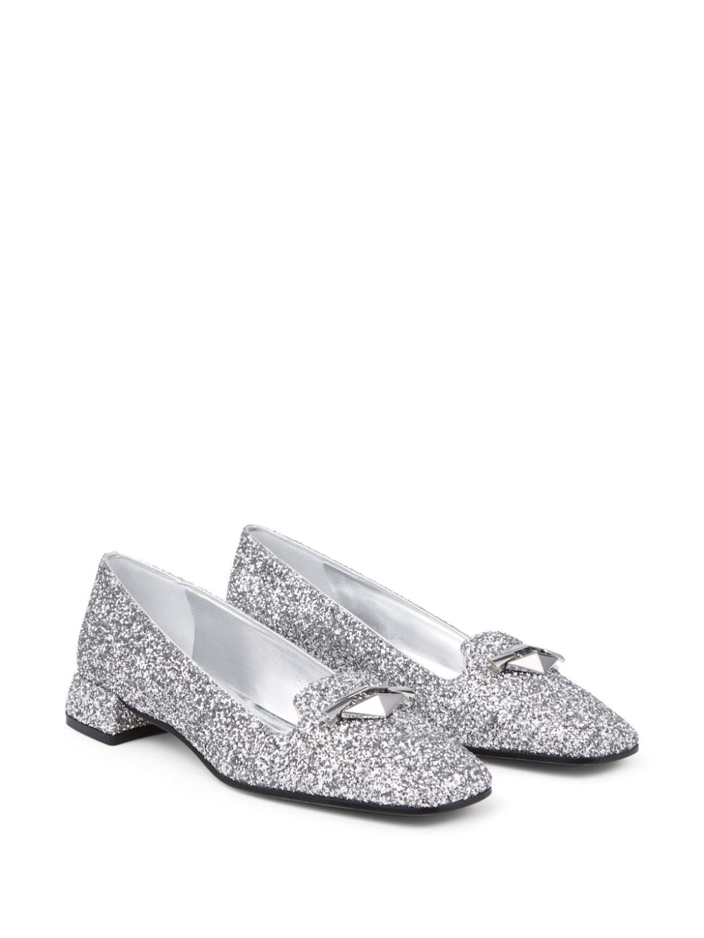 Shop Jimmy Choo Ravi Ballerina Shoes In Silver