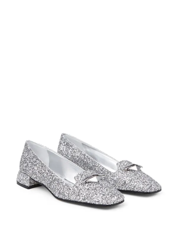Jimmy Choo Ravi Ballerina Shoes Silver FARFETCH BH