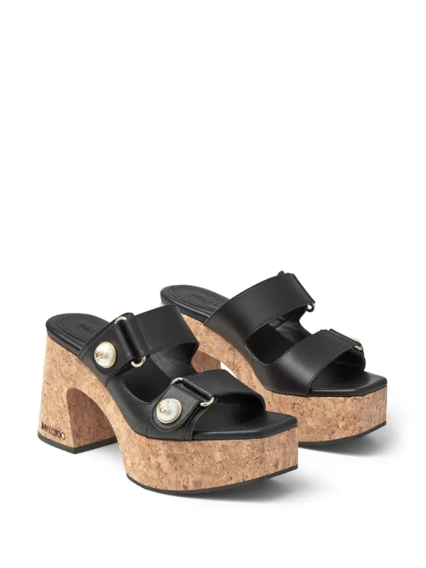 ★sale★【Jimmy Choo】Fayence プラットフォーム サンダル Jimmy Choo Fayence 95mm プラットフォーム サンダル | ブラック