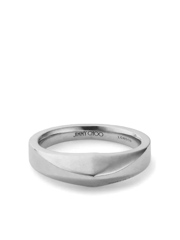 JIMMY CHOO Diamond Signet Ring フィニッシュシグネットリング Jimmy Choo Diamond Signet Ring | Silver | FARFETCH GE