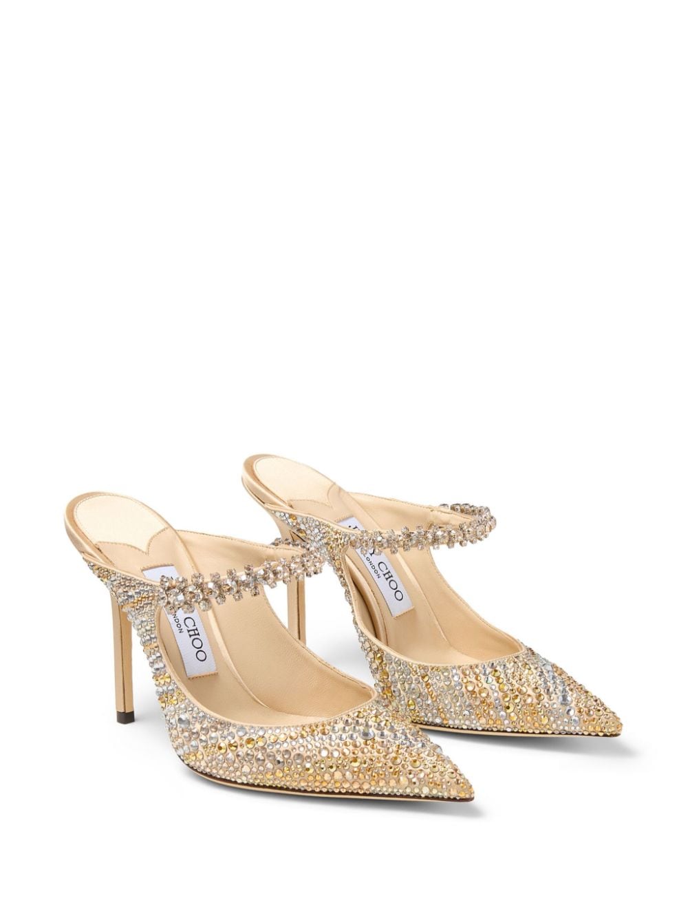 Jimmy Choo 100mm Bing mules - Goud