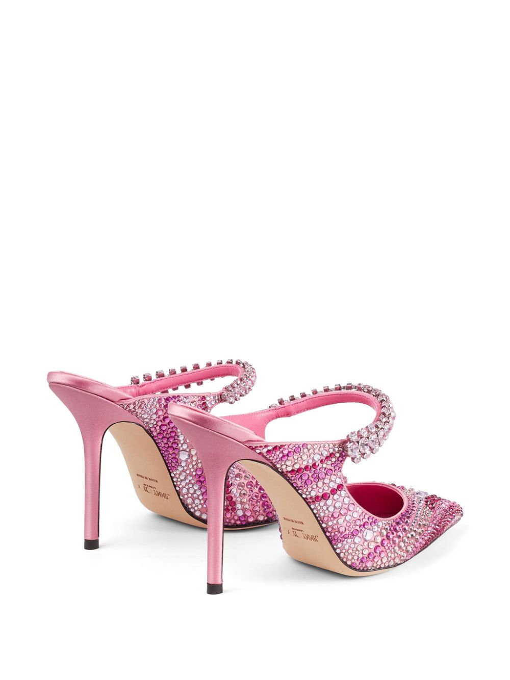 Jimmy Choo 100 mm Bing muiltjes Roze