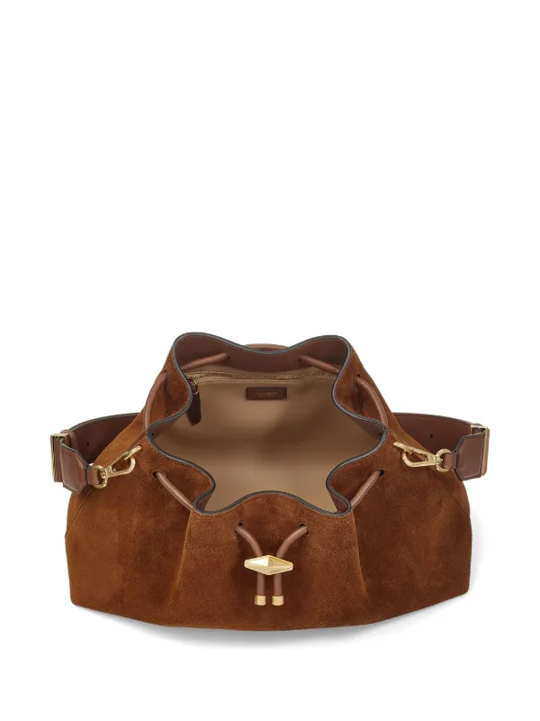 Jimmy Choo Cinch M Bucket Bag | Brown | FARFETCH