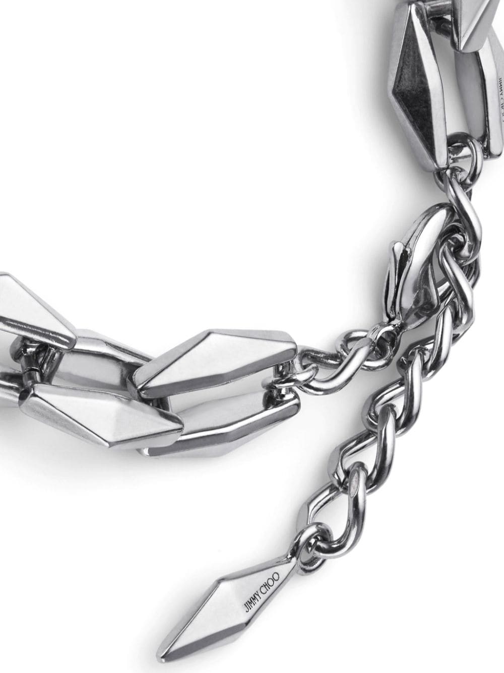 Shop Jimmy Choo Stud-design Chain Bracelet In Silver