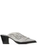 Jimmy Choo Cece 60mm glitter mules - Grey