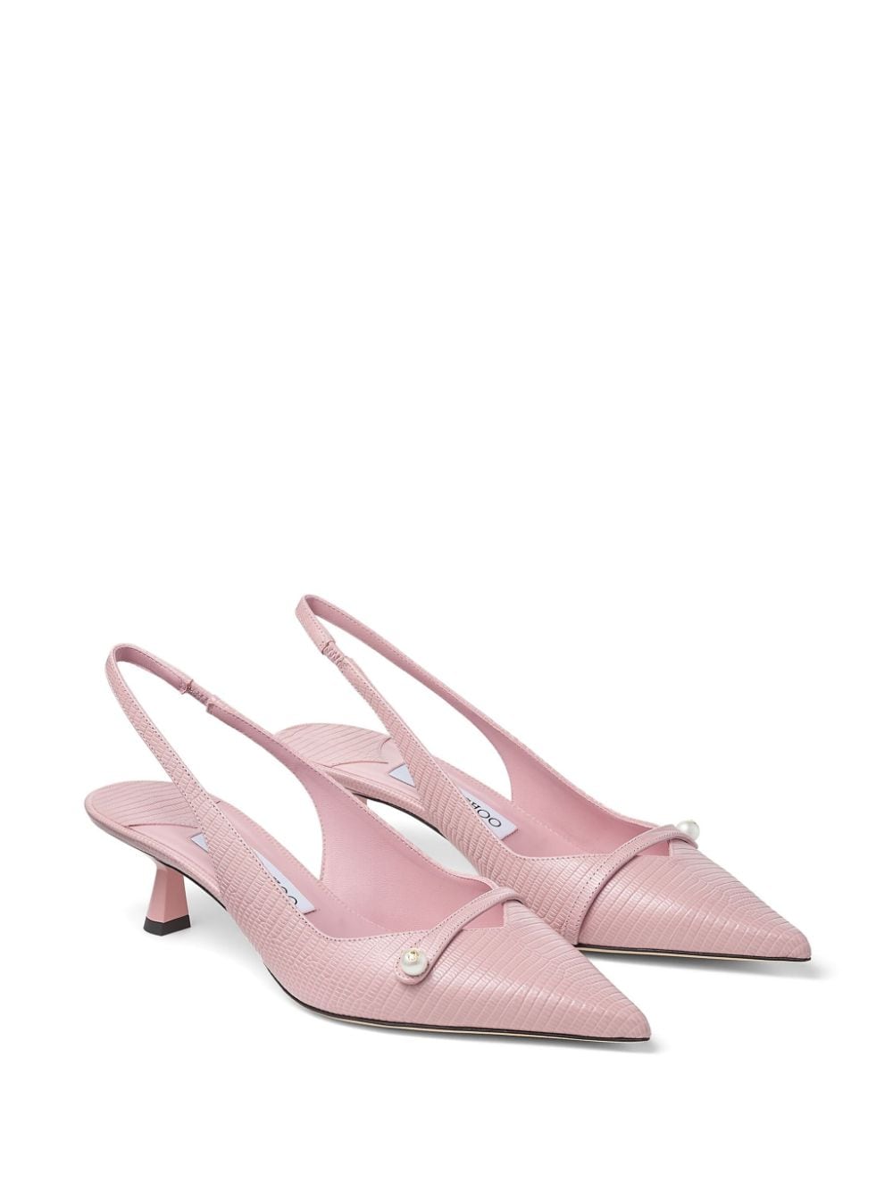 Shop Jimmy Choo Amita 45mm Leather Pumps In Pink