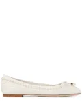 Jimmy Choo Elme pearl-embellished ballerina shoes - White