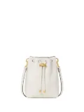 Jimmy Choo mini Cinch leather bucket bag - White