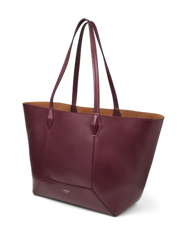 希少✨JIMMY CHOO レザー トート2wayバッグ レッドブラウン✨ Jimmy Choo Medium Diamond Tote Bag | Red | FARFETCH