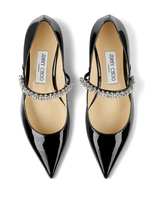 ◆正規品・新品◆Jimmy Choo Black Leather Bing Ballerinas Jimmy Choo Bing Leather Ballerina Shoes | Black | FARFETCH