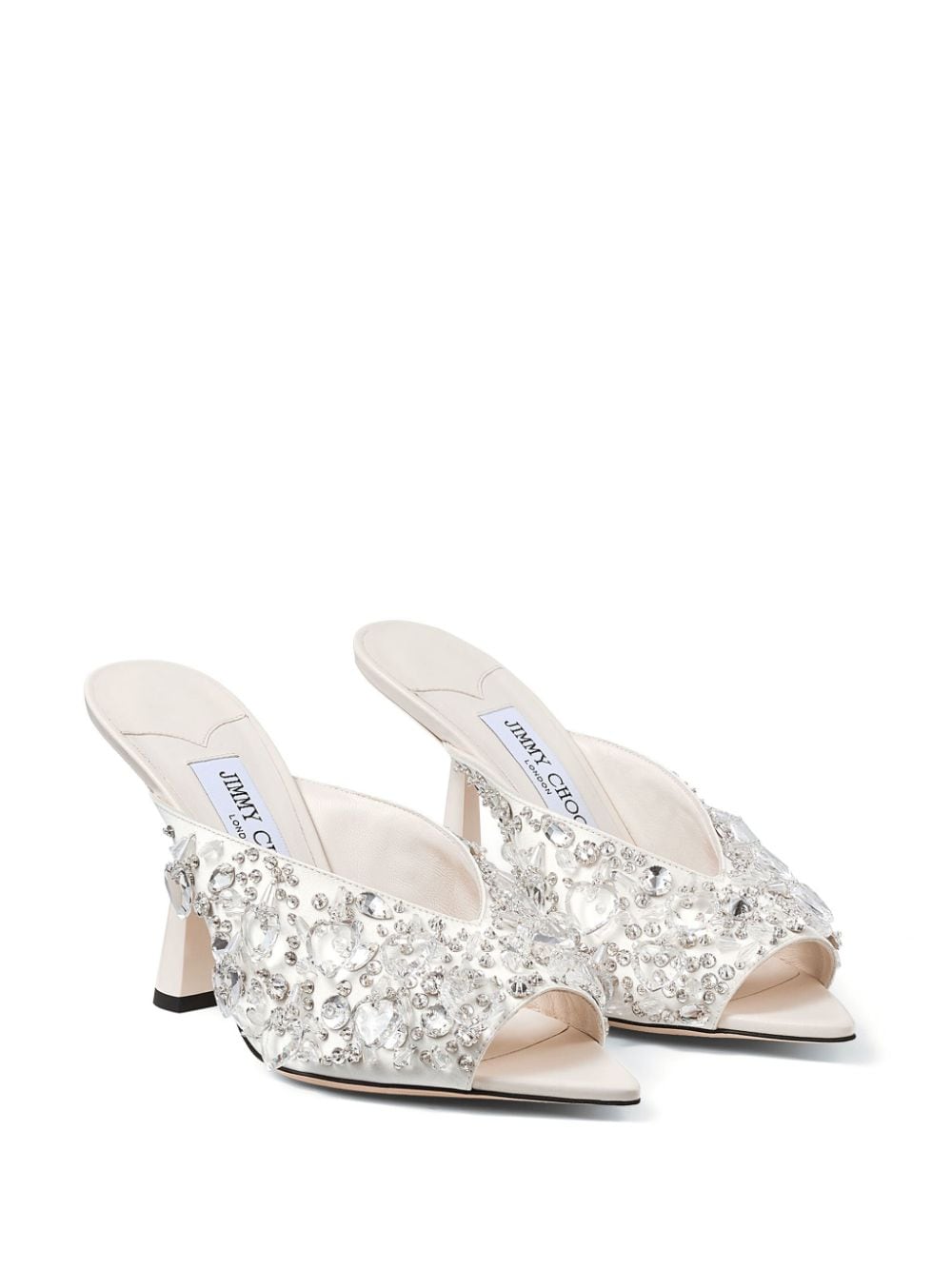 Jimmy Choo Maryanne 100 mm muiltjes Wit