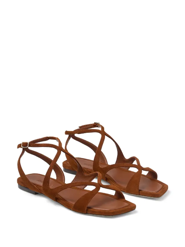 Jimmy Choo Ayla Flat Sandals | Brown | FARFETCH