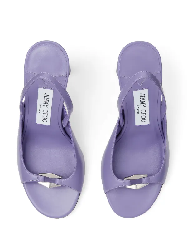 Jimmy Choo Lev 95mm Slingback Sandals | Purple | FARFETCH JO