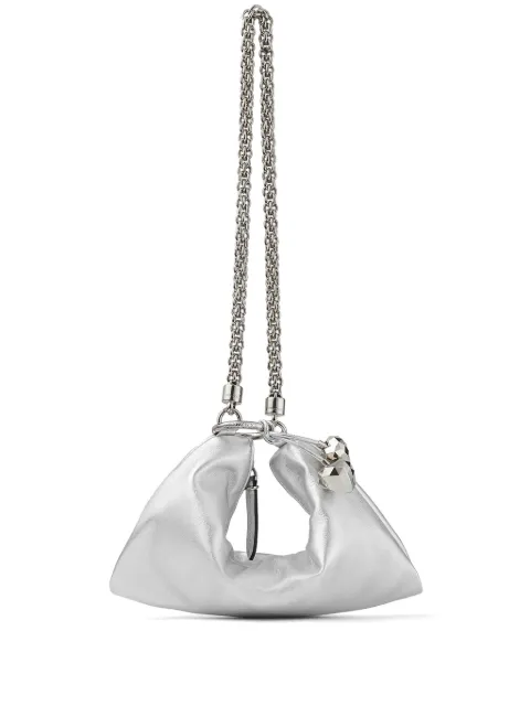 Jimmy Choo Callie metallic leather clutch bag