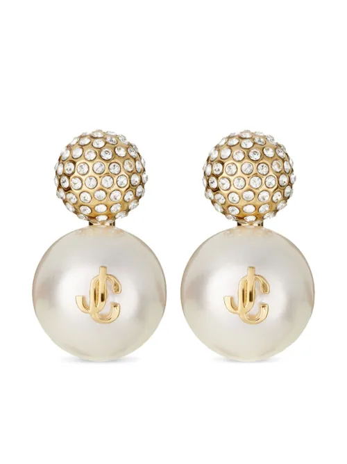 Boucles d'oreilles Auri à ornements en cristal - Jimmy Choo - Modalova