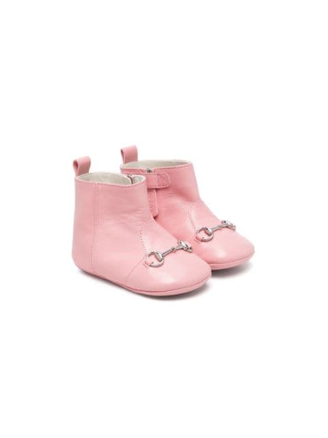 Gucci Kids bottines en cuir à détail de mors