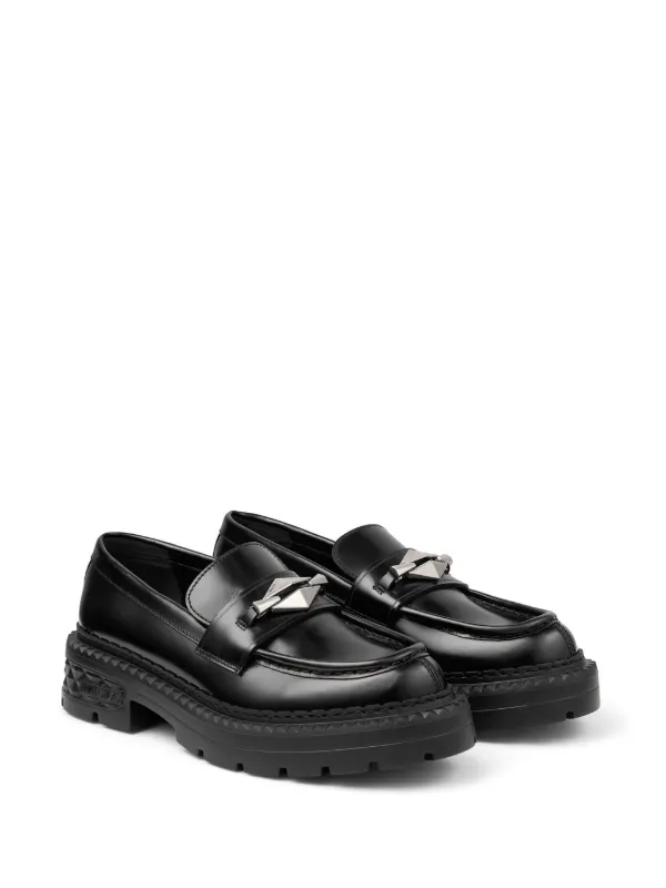 ◆正規品・新品◆Jimmy Choo  'marlow Diamond' Loafers Jimmy Choo Marlow Diamond Loafers | Black | FARFETCH
