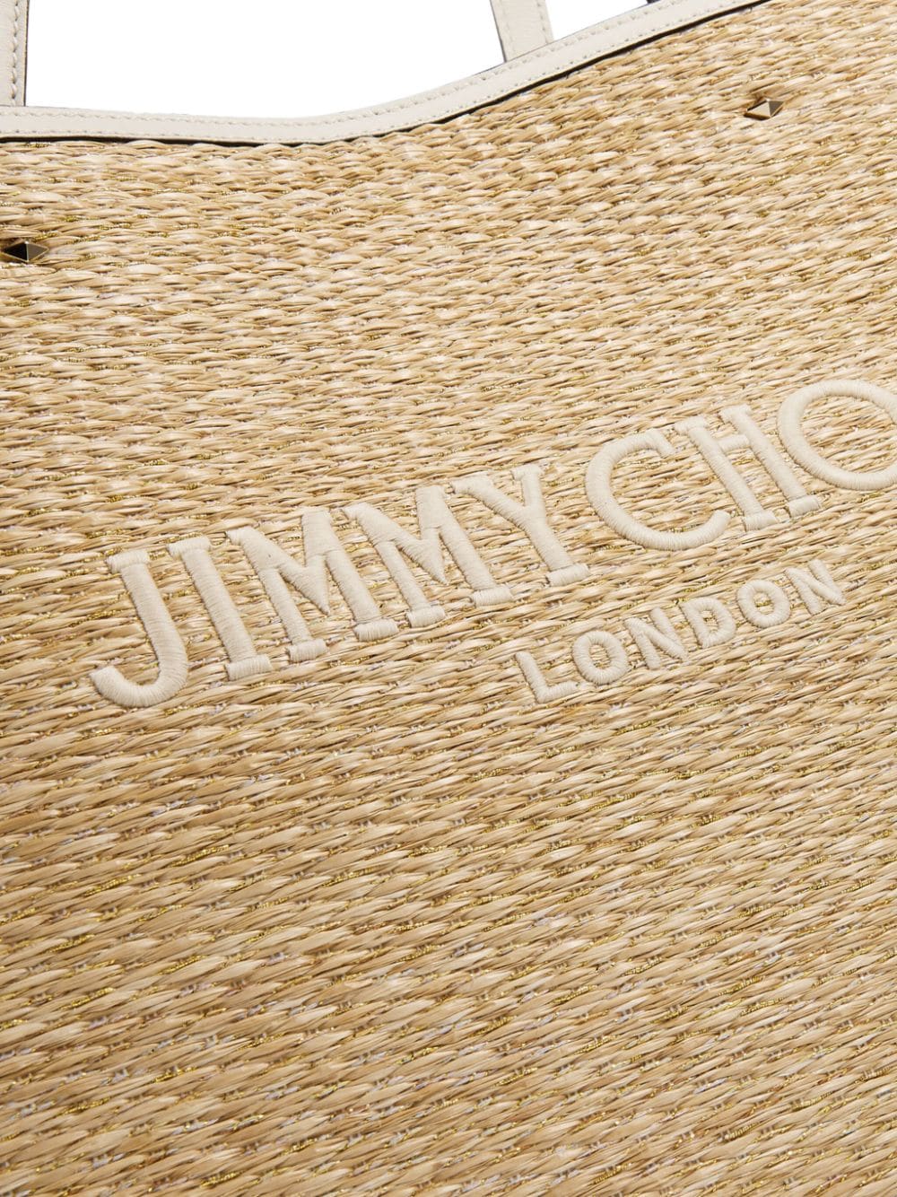 Shop Jimmy Choo Marli Raffia Tote Bag In Neutrals