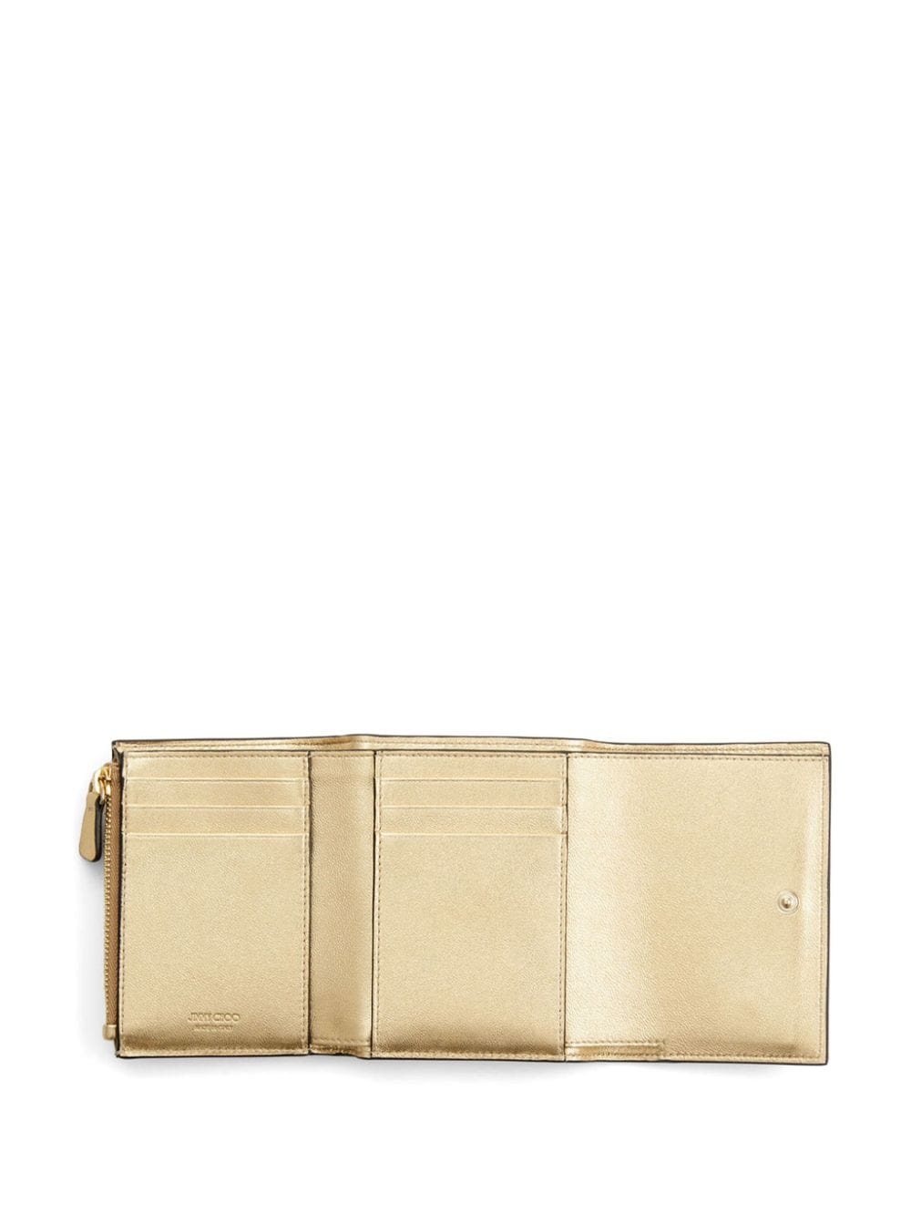 Shop Jimmy Choo Marinda Leather Wallet In Gold