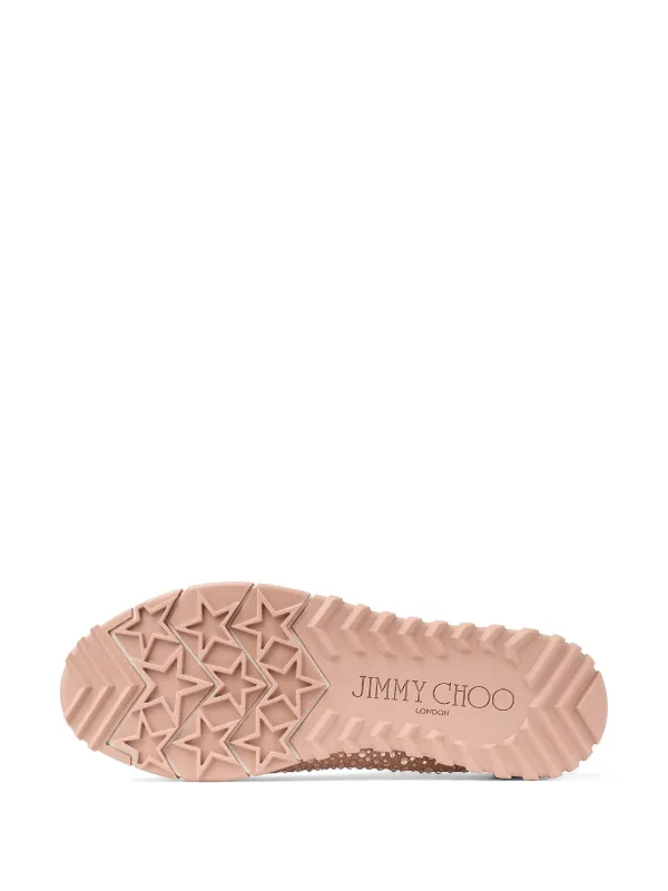Jimmy Choo Verona crystal-embellished Sneakers | Pink | FARFETCH