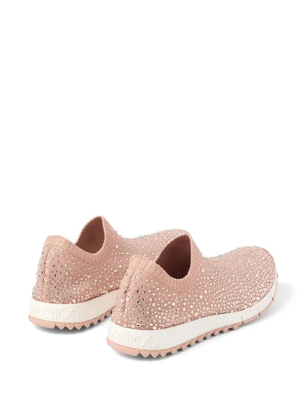 Jimmy Choo Verona crystal-embellished Sneakers | Pink | FARFETCH