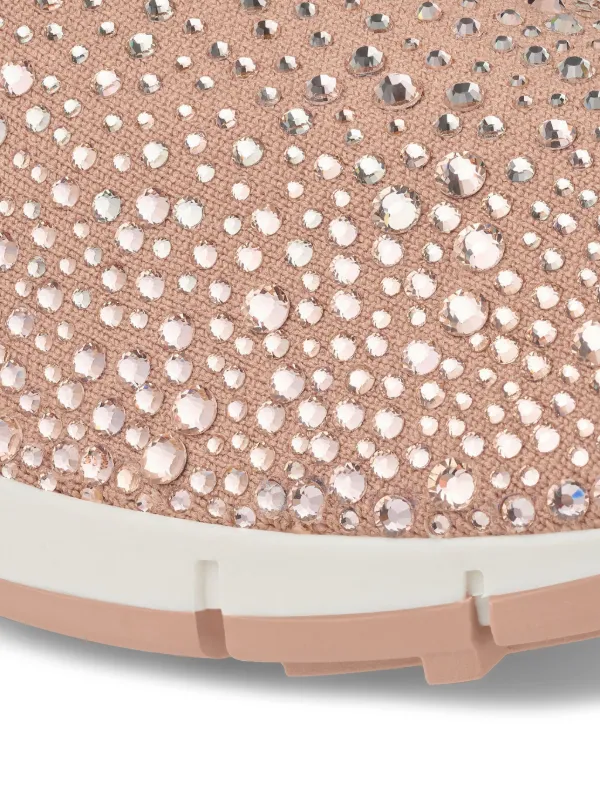 Jimmy Choo Verona crystal-embellished Sneakers | Pink | FARFETCH
