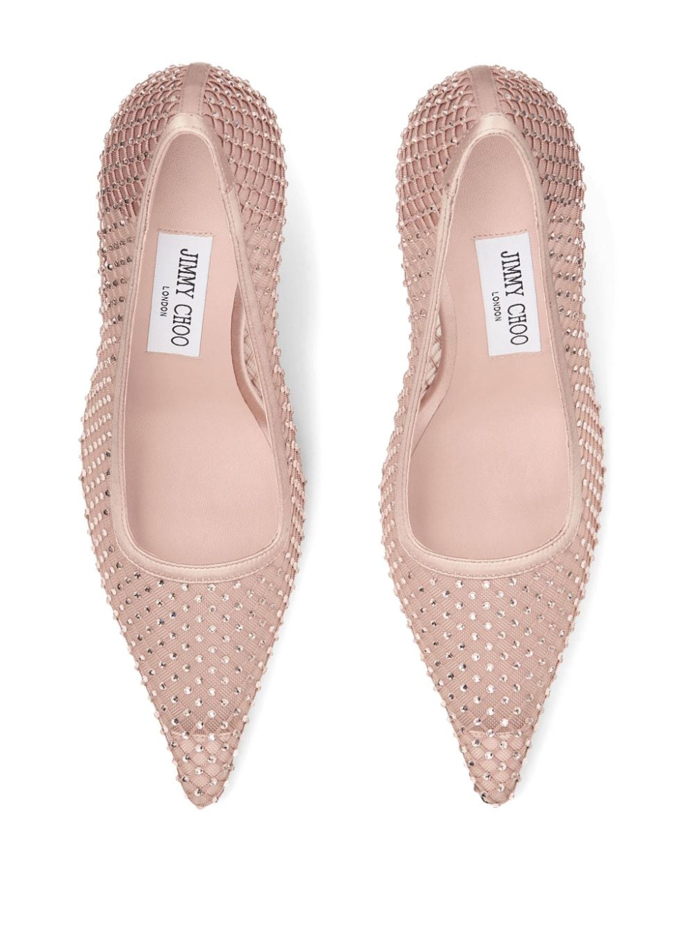 Shop Jimmy Choo Ixia 95mm Satin Pumps In Pink