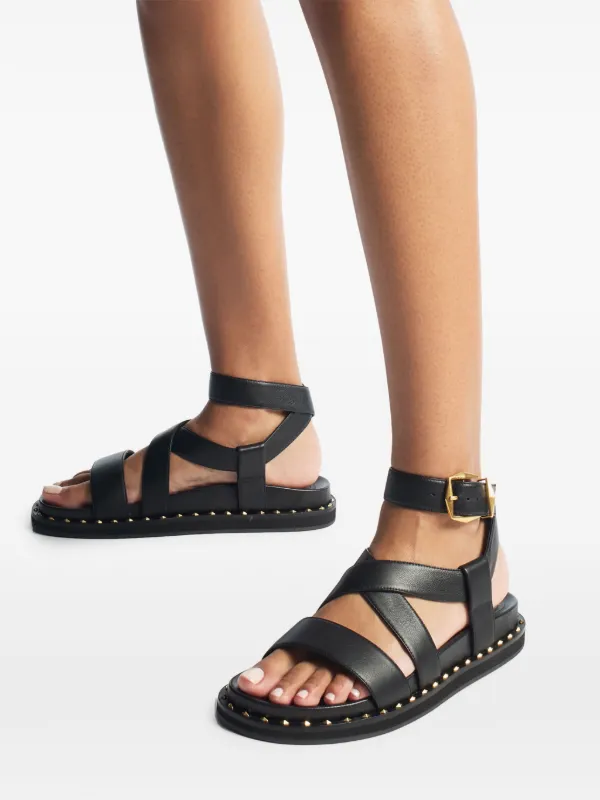 新品★Jimmy Choo★Blaise Flat レザーサンダル Jimmy Choo Blaise Leather Sandals | Black | FARFETCH