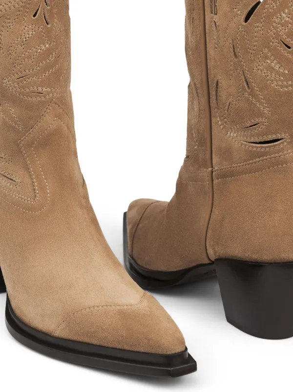 Jimmy Choo Cece 60mm Suede Boots | Neutrals | FARFETCH