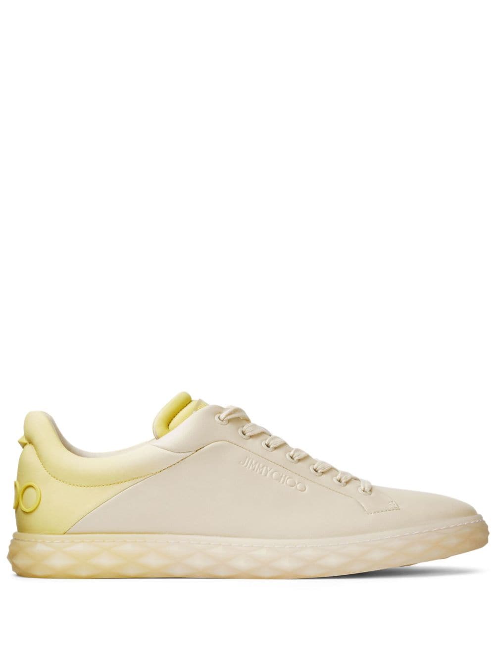 Jimmy Choo Diamond Light leren sneakers Beige