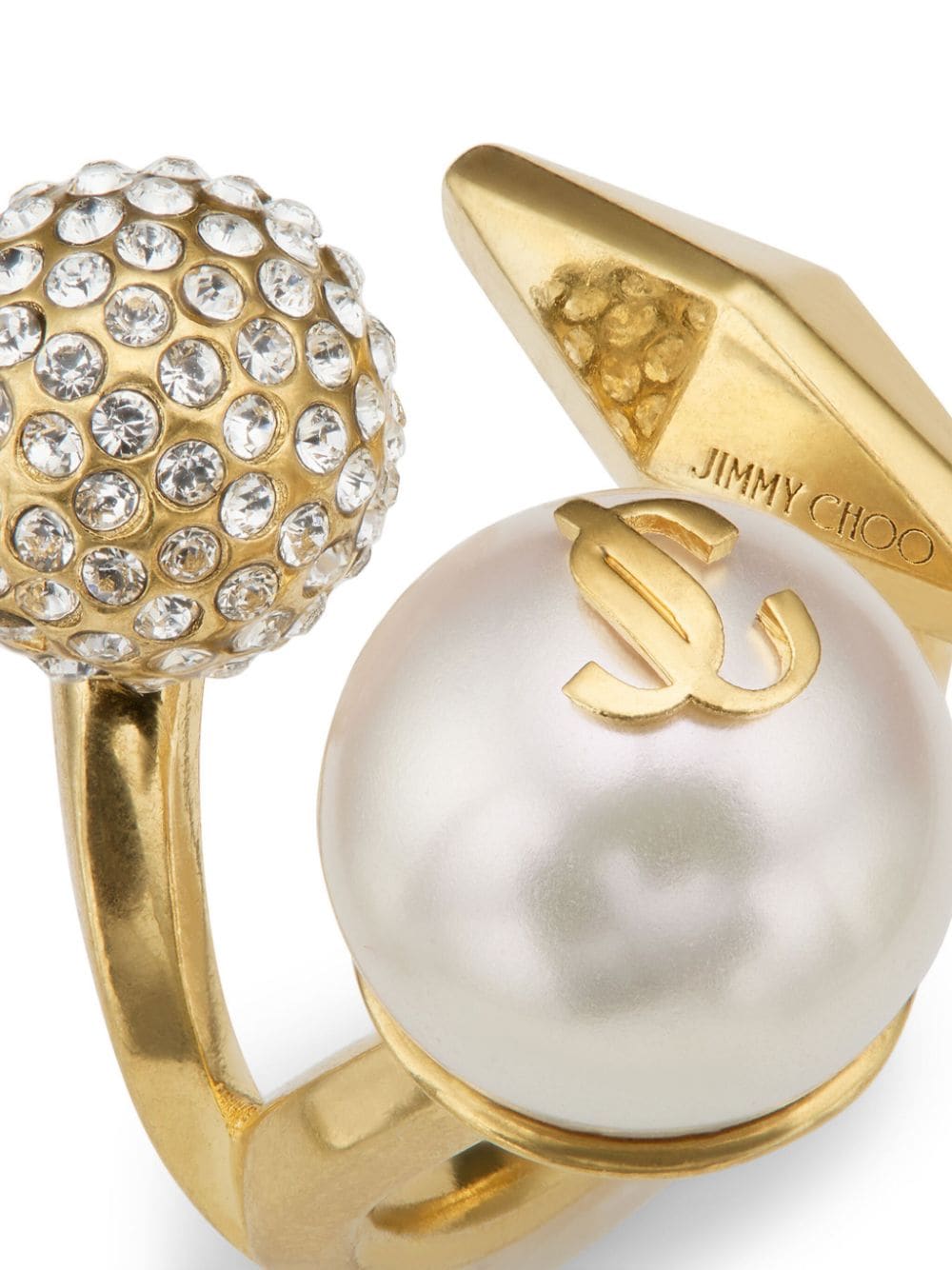 Shop Jimmy Choo Multi-charm Ring In Gold