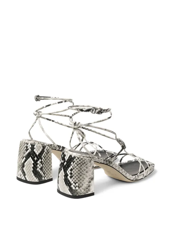 送料込/関税込■Jimmy Choo■Onyxia 70 レザーサンダル Jimmy Choo Onyxia 70mm Leather Sandals | Neutrals | FARFETCH