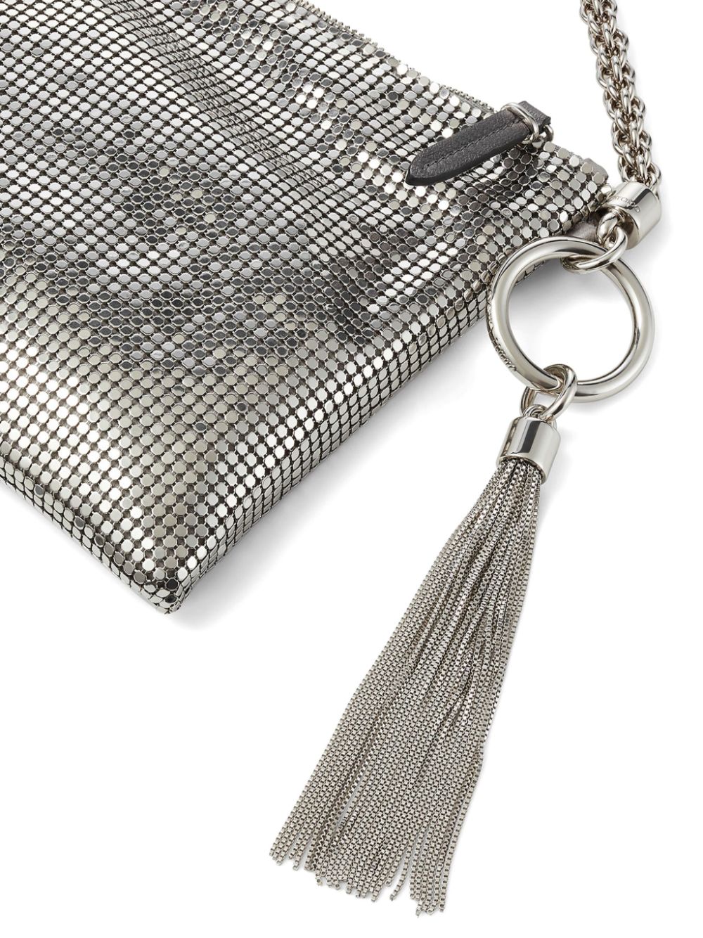 Shop Jimmy Choo Mini Callie Shoulder Bag In Silver