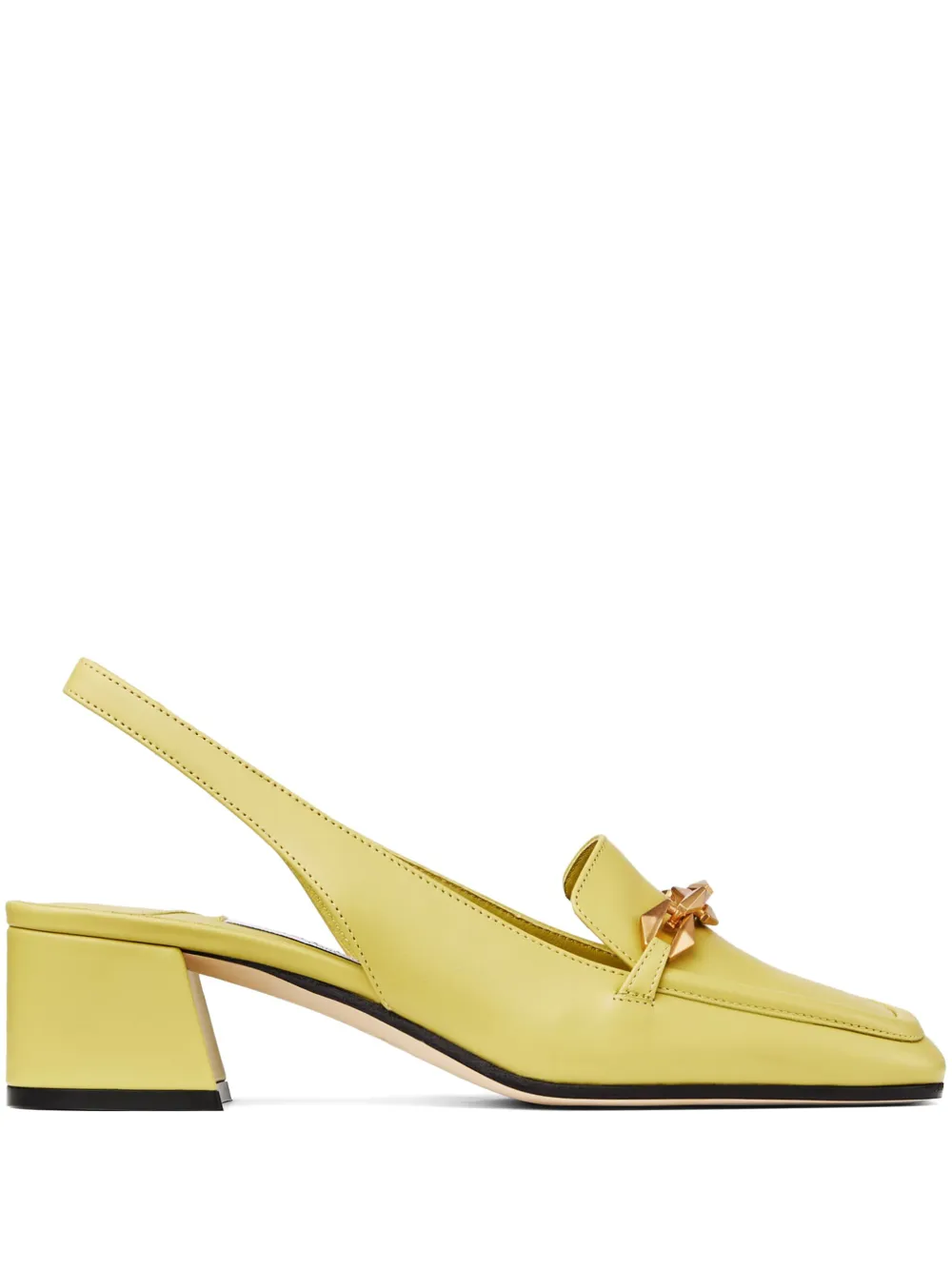 Jimmy Choo Diamond Tilda 45 Leather Slingback Pumps In Yellow