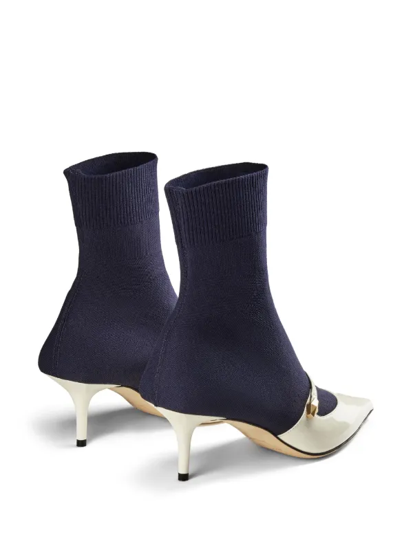 【関税込み】Jimmy Choo ブラック Carolyn AB 60 ブーツ Jimmy Choo Carolyn 60mm ブーツ | ブルー | FARFETCH JP