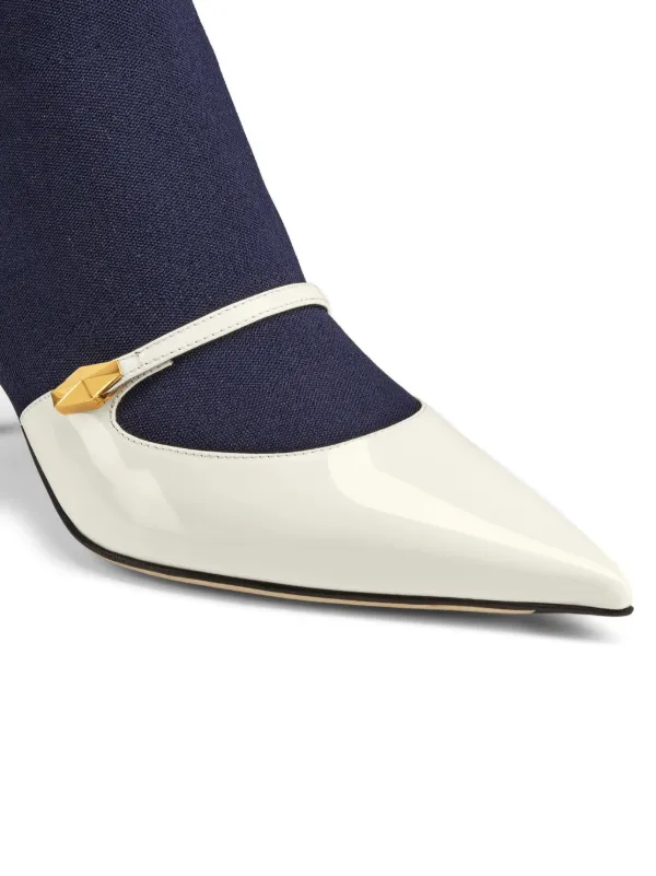 【関税込み】Jimmy Choo ブラック Carolyn AB 60 ブーツ Jimmy Choo Carolyn 60mm ブーツ | ブルー | FARFETCH JP