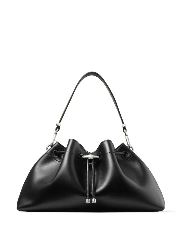 JIMMY CHOO Cinch L LEATHER バケット バッグ Cinch L | Black Calf Leather Bag | JIMMY CHOO