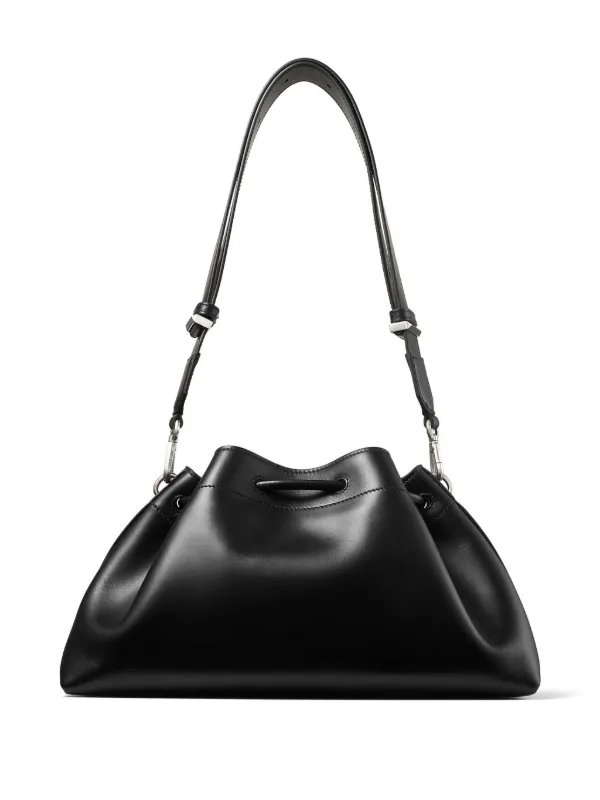 JIMMY CHOO☆ シンチ M ブラック バケットバッグ Cinch M | ブラック カーフレザー・バッグ| ジミー チュウ