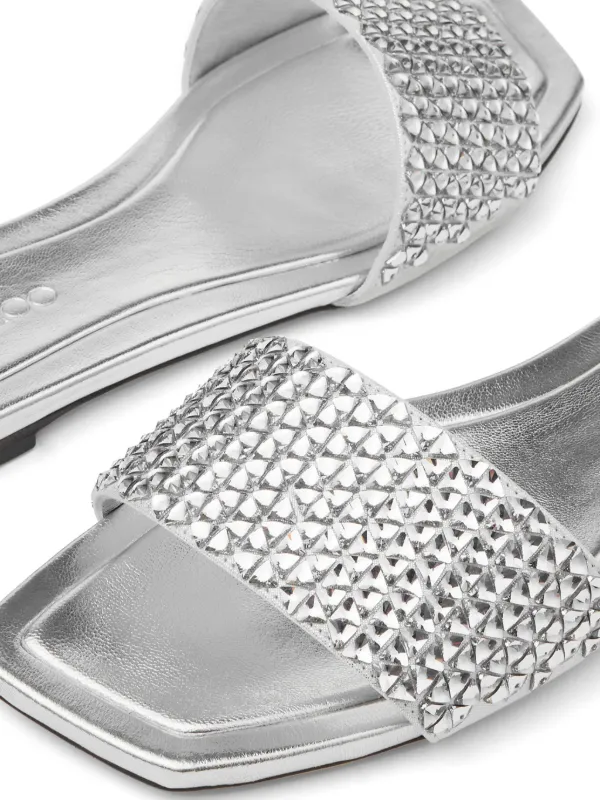 Jimmy Choo Sandales Plates Clovis Argent FARFETCH MA