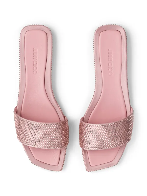 Jimmy Choo Clovis Flat Sandals Pink FARFETCH AO