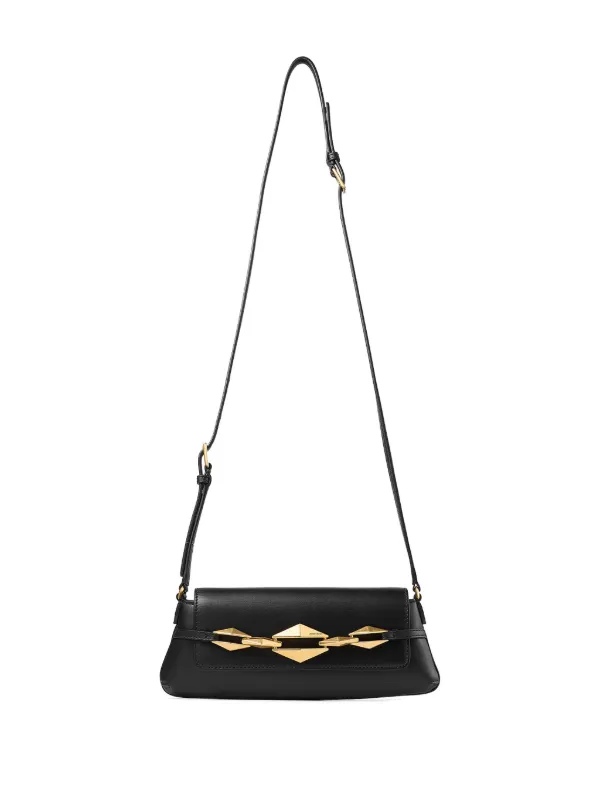 【Jimmy Choo】ダイヤモンド ショルダー イーストウエスト S Jimmy Choo Diamond East-West ショルダーバッグ S | ブラック