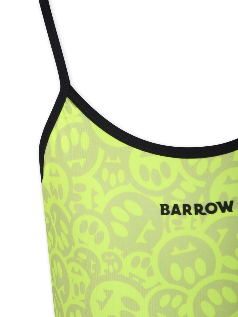 Shop Barrow Logo-print Swimsuit In Yellow