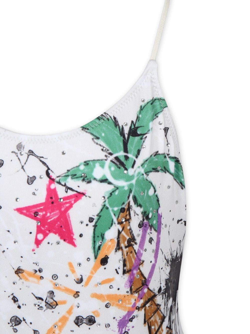 Shop Barrow Graphic-print Swimsuit In White