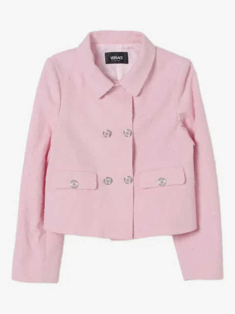 Versace Kids double-breasted pocket jacket