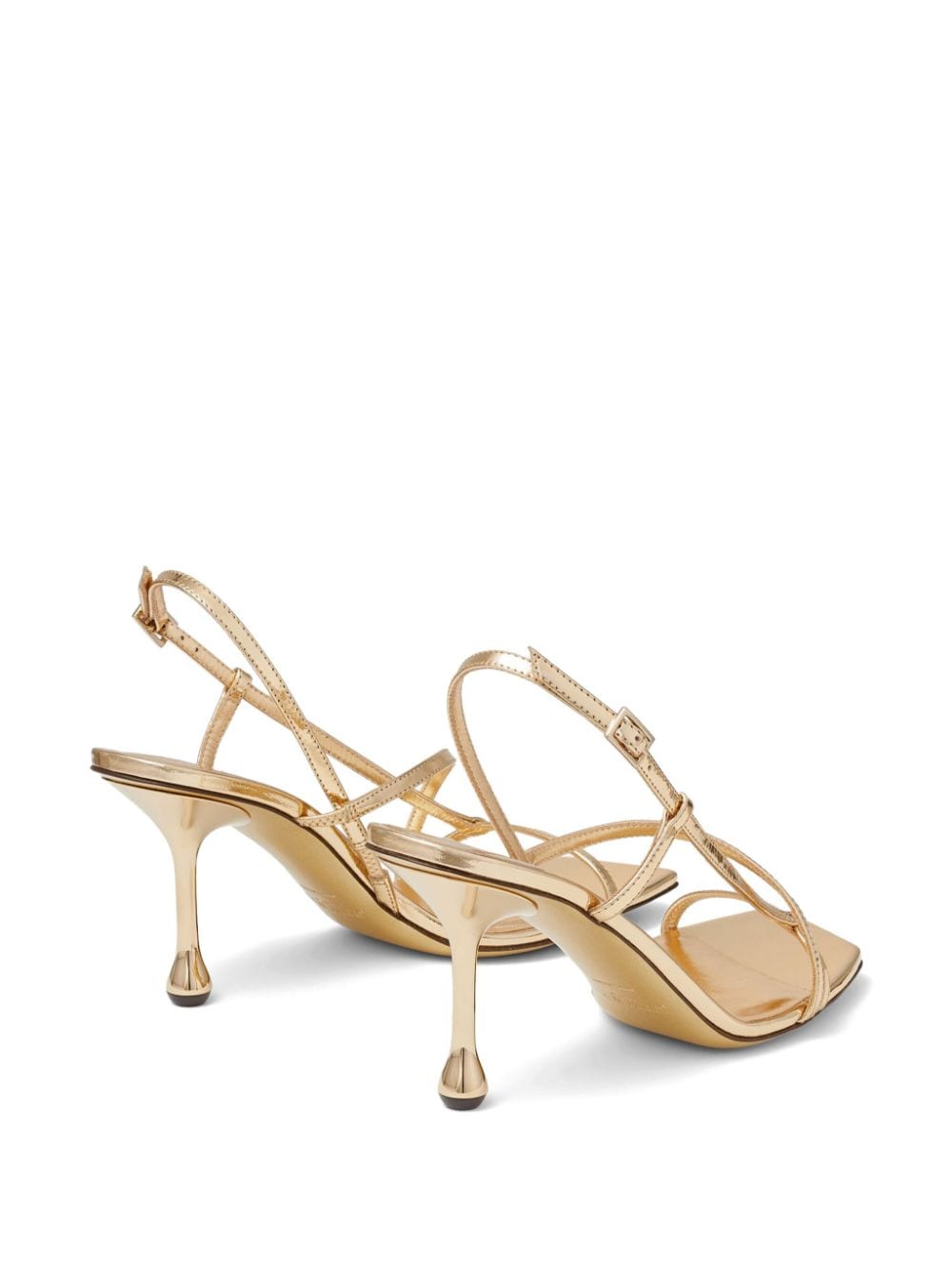 Shop Jimmy Choo Etana 80mm Sandals In 金色